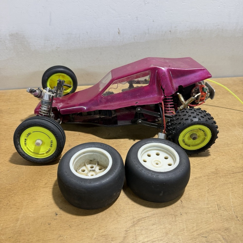 Vintage Team Losi JRX-Pro Buggy 1/10 RC Car Untested For Parts 90s Extras